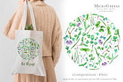 Microgreens sprouted seeds clipart, a Food Illustration by Ksenia Shmakova (Thumbnail 4 of 8)
