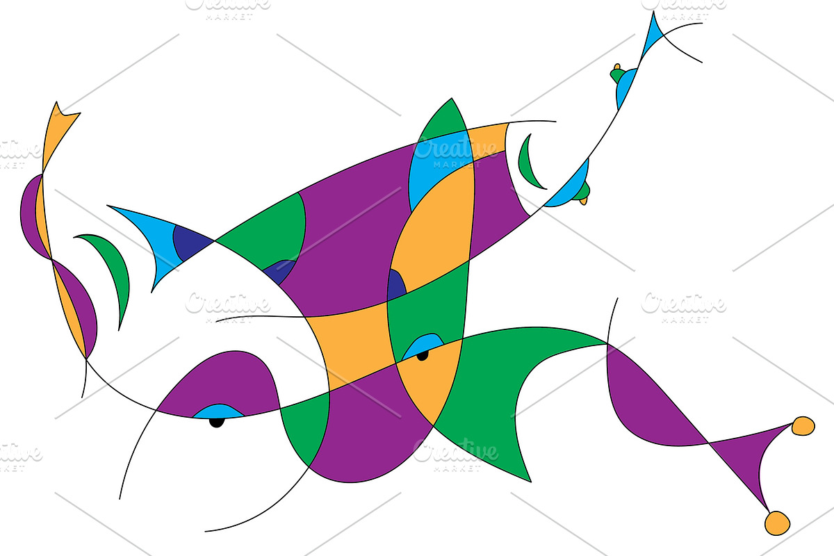 Abstract painting of a shellfish in, an Animal Illustration by DutchDigitalDesign