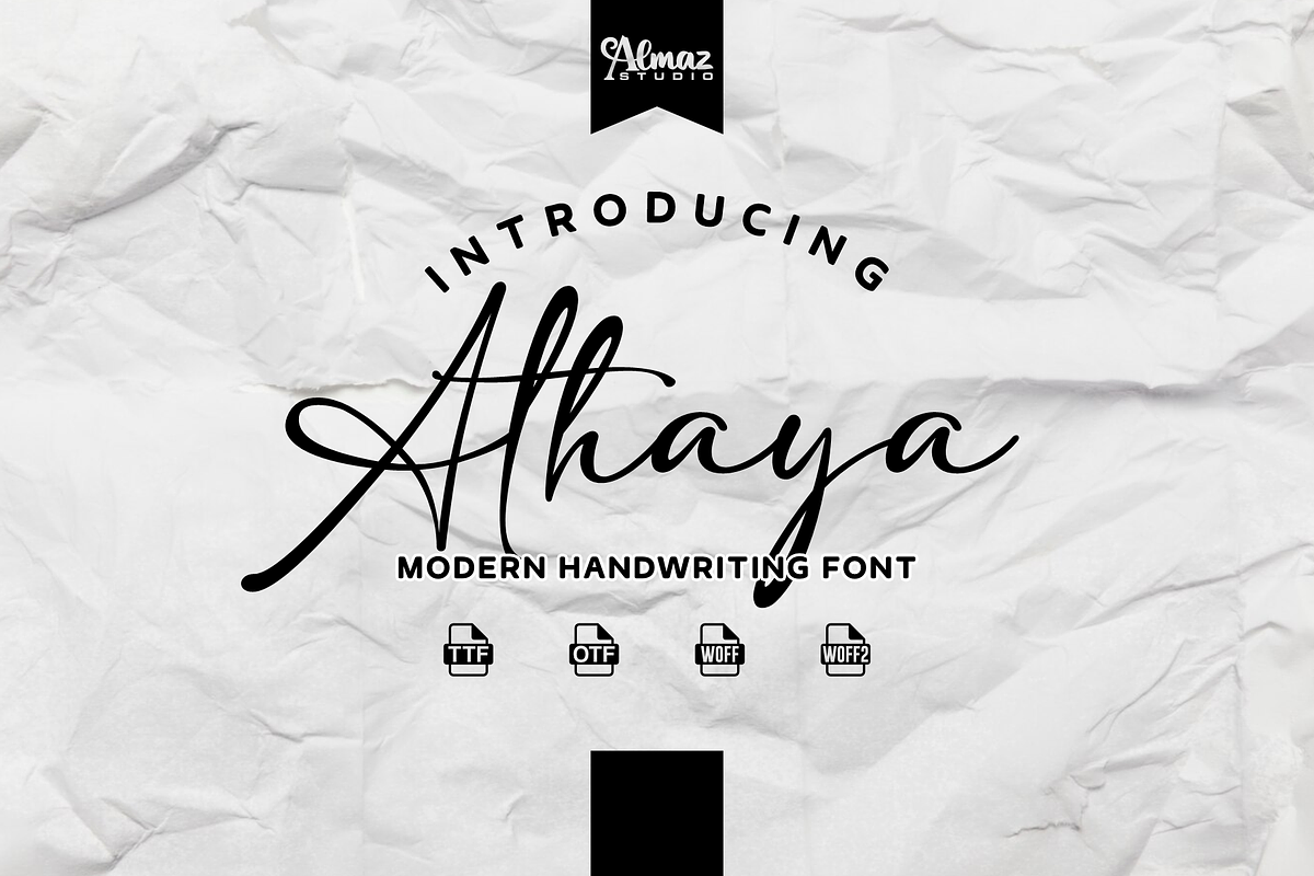 Athaya, a Handwritten Font by almazstudio (Photo 1 of 10)