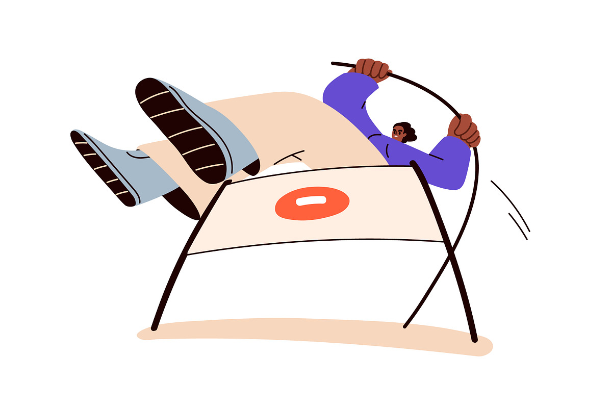 People jump over obstacles concept, a Person Illustration by Good Studio (Photo 8 of 9)