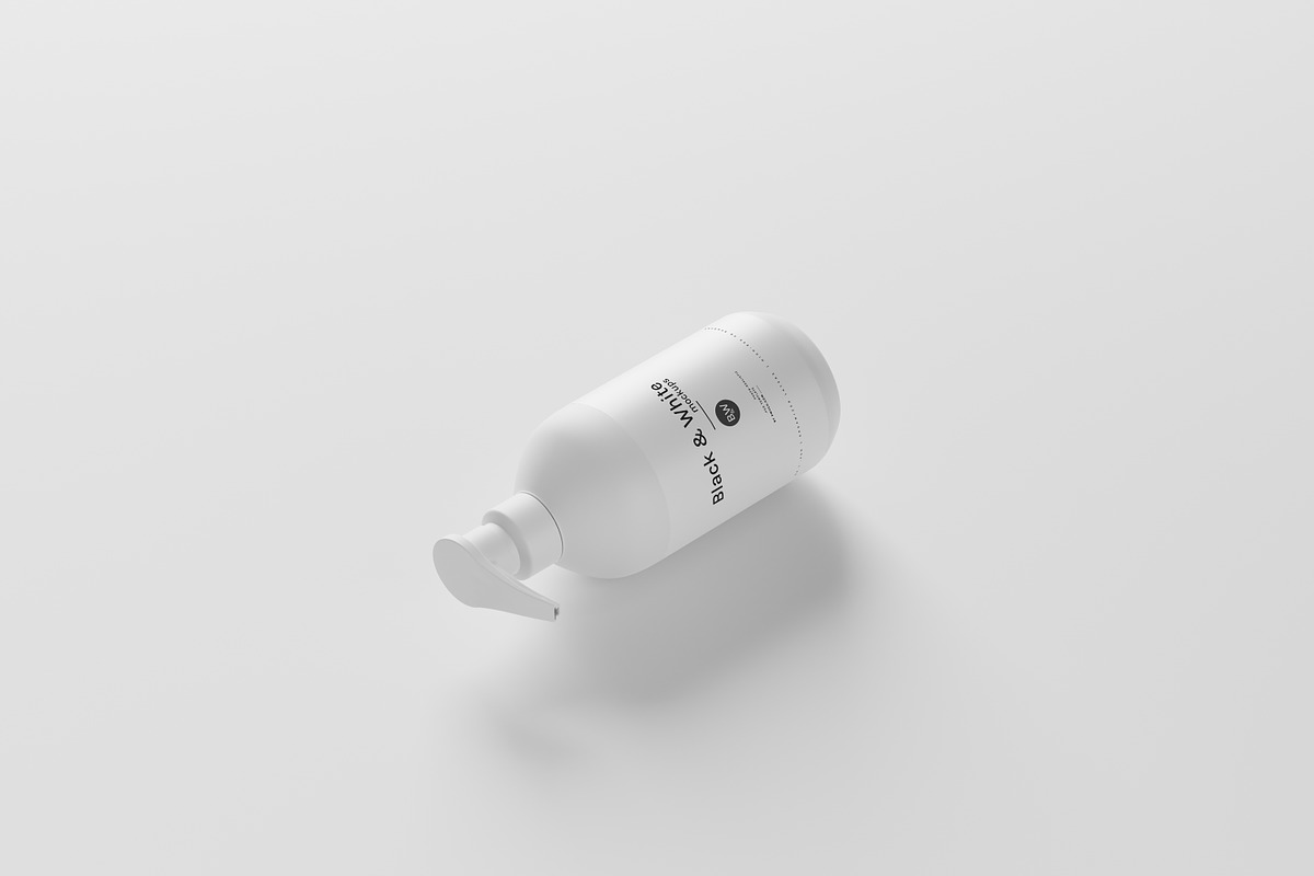 Black & White Mockups - Pump Bottles, a Packaging Mockup by pmvch (Photo 97 of 160)