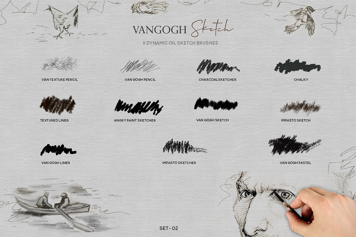VanGogh Paint Photoshop Brush Bundle, a Brush Add-On by Photohacklovers (Photo 6 of 9)