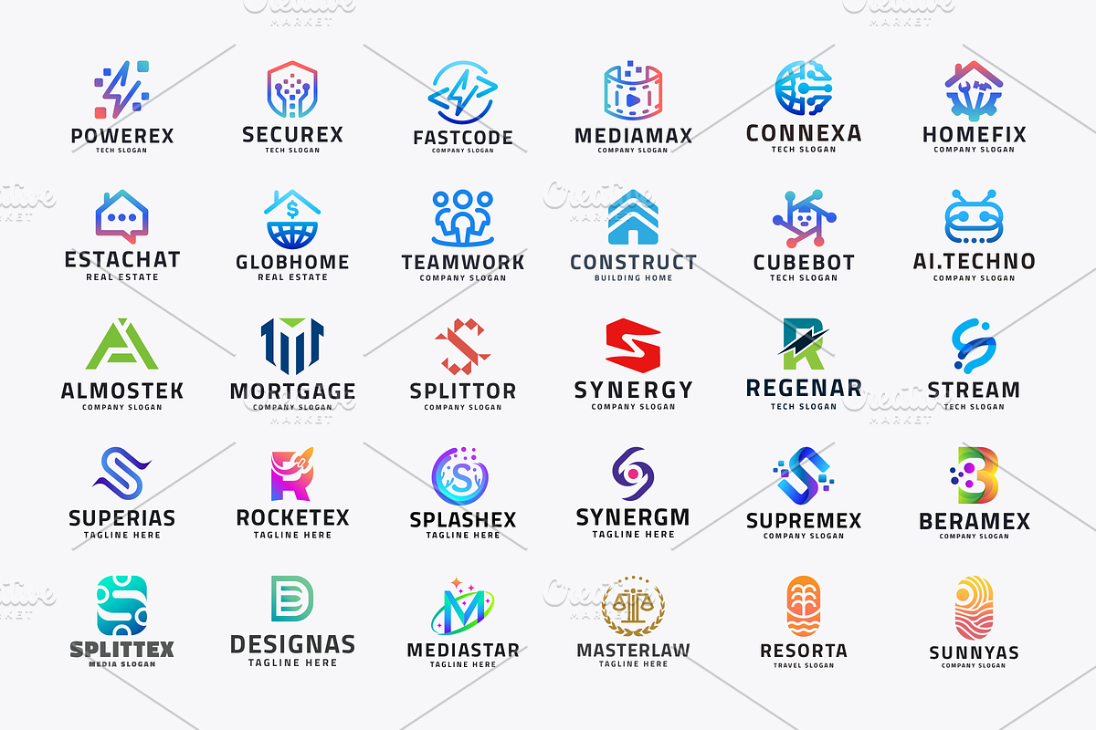 30 Premium Mega Logo Bundle, a Branding & Logo Template by Design_Planet (Photo 4 of 4)