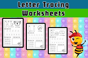 Alphabet Letter Tracing Worksheets, a Templates & Theme by Premium Digital Templates (Thumbnail 3 of 3)