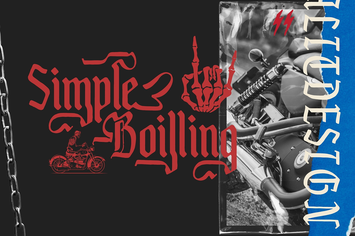 Electro Black Vintage Blackletter, a Blackletter Font by alit design (Photo 11 of 18)