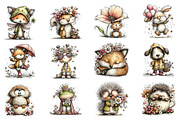 Whimsical Spring Animals Clipart, an Illustration by Dream Creation (Thumbnail 4 of 4)
