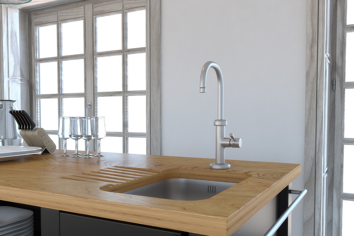 Kitchen island 0304, a Furniture 3D Model by inDahouze (Photo 3 of 9)