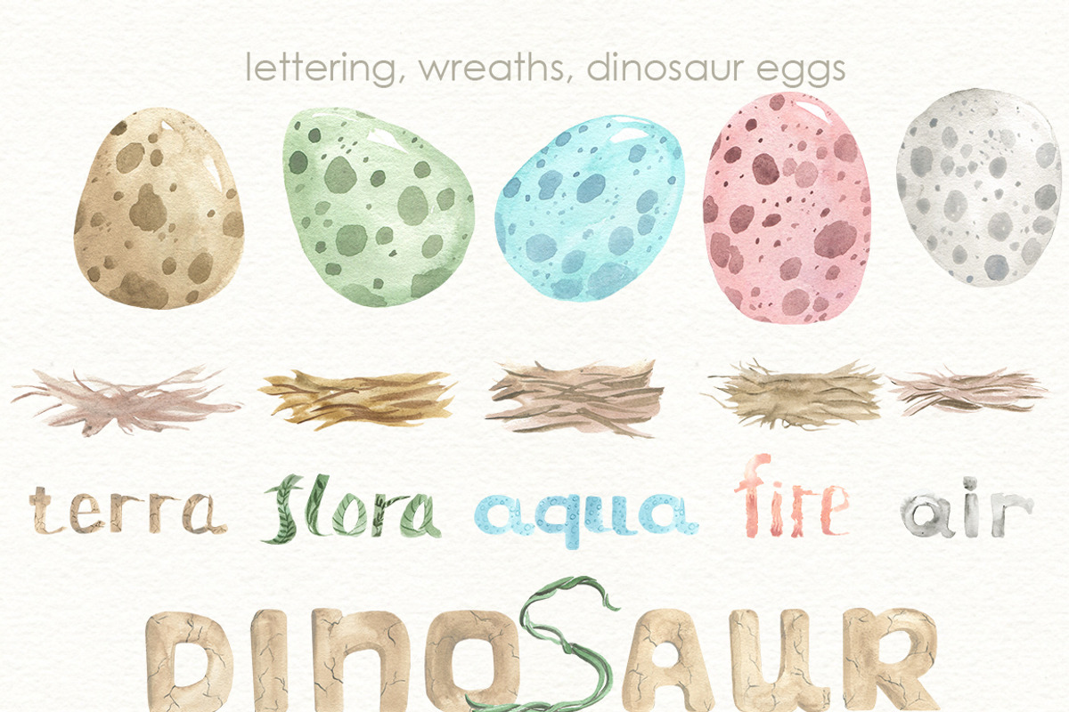 Dinosaurs cute illustration, an Illustration by Love Watercolor Store (Photo 8 of 13)