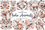 Winter Christmas Animals Birds Leave, an Illustration by CreationArt (Thumbnail 1 of 5)
