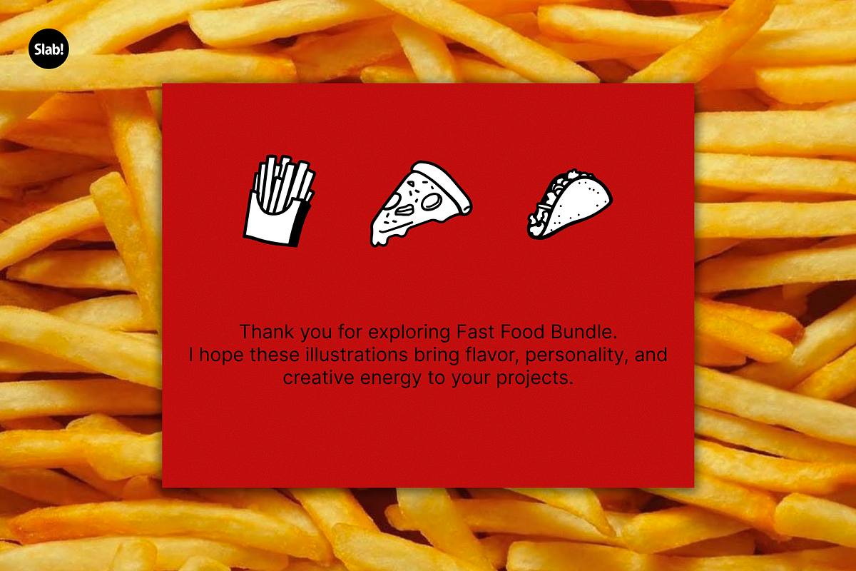 Fast Food Hand Drawn Illustration, an Object Graphic by SLAB! Design (Photo 4 of 4)