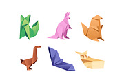 Origami, paper animals set + pattern, an Animal Illustration by PaperTrident (Thumbnail 3 of 5)