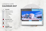 Landscape A3 Calendar 2027, a Stationery Template by MstArtwork (Thumbnail 2 of 8)