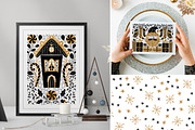 Gold Christmas Folk Art collection, an Object Graphic by DariSmartArt (Thumbnail 6 of 12)