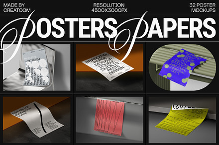 (32) Poster & Paper mockups