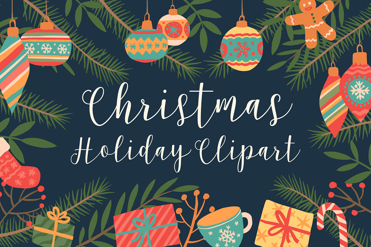Christmas Holiday Clipart, a Decorative Illustration by belight (Photo 1 of 2)