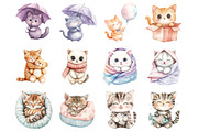 Kawaii Kitten Sublimation Clipart, a Graphic by CitraGraphics (Thumbnail 3 of 5)