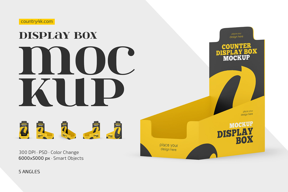 Counter Display Box Mockup Set, an Advertising Mockup by Country4k (Photo 1 of 4)