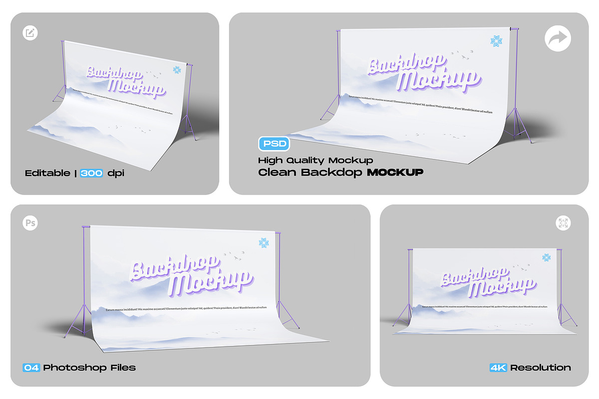 Clean Backdrop Mockup, an Advertising Mockup by My Code Std (Photo 1 of 6)