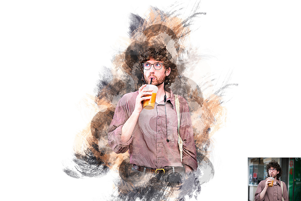 Watercolor Canvas Photoshop Action, an Action Add-On by Studio Retouch (Photo 8 of 11)