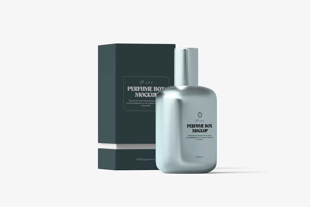 Perfume Spray Bottle And Box Mockup, a Packaging Mockup by Ram Studio LLC (Photo 4 of 8)