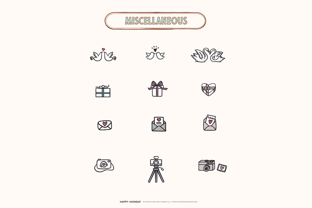 Wedding Map & Itinerary Creator Kit, an Object Illustration by Happy Monday Creative (Photo 8 of 19)