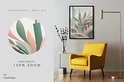 Tropical Abstract Art Deco Palm Art, an Illustration by pixelpetals (Thumbnail 3 of 4)