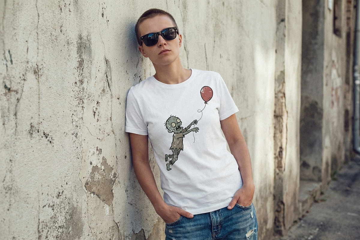 Zombie With Red Balloon PNG, Funny, an Illustration by SharpMarketplace (Photo 2 of 4)