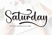 Saturday | Script Font, a Handwritten Font by Scratchones (Thumbnail 1 of 9)