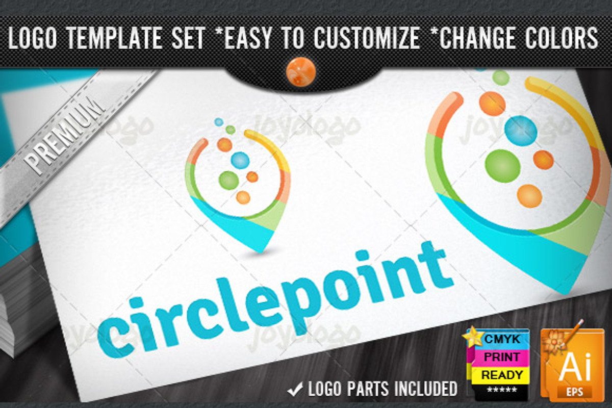 3D Circle Bubbles Chat Point Logo, a Branding & Logo Template by joyologo (Photo 1 of 5)