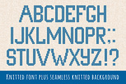 Knitted letters, seamless background, a Decorative Illustration by VasilkovS (Thumbnail 2 of 5)
