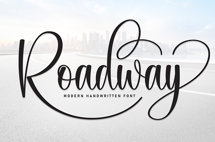 Roadway | Script Font, a Handwritten Font by Scratchones
