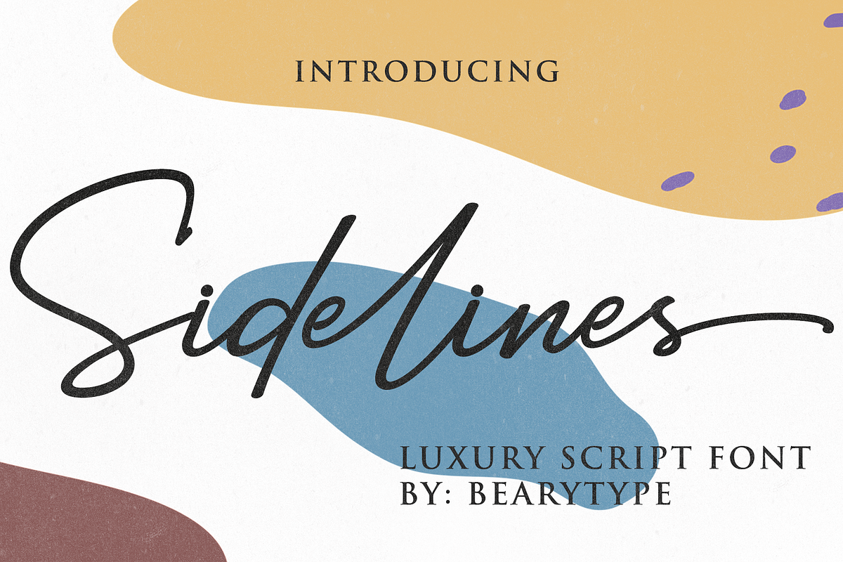 Sidelines // Luxury Signature Font