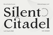 Silent Citadel – Editorial Serif, a Serif Font by Fikryal Studio (Thumbnail 1 of 16)