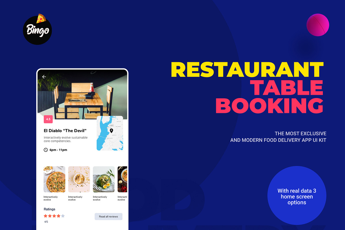Bingo | Food & Restaurant UI kit, a Templates & Theme by D2OOZ (Photo 3 of 4)