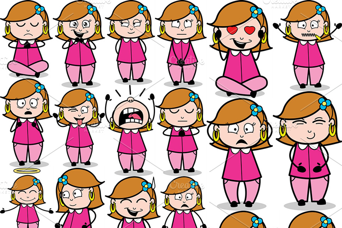 Housewife ~ Cartoon Character Set, a Person Illustration by The Toon Company (Photo 4 of 7)