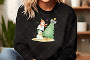 Coquette Glitter Christmas Snowman, an Illustration by Craft Nest (Thumbnail 3 of 6)