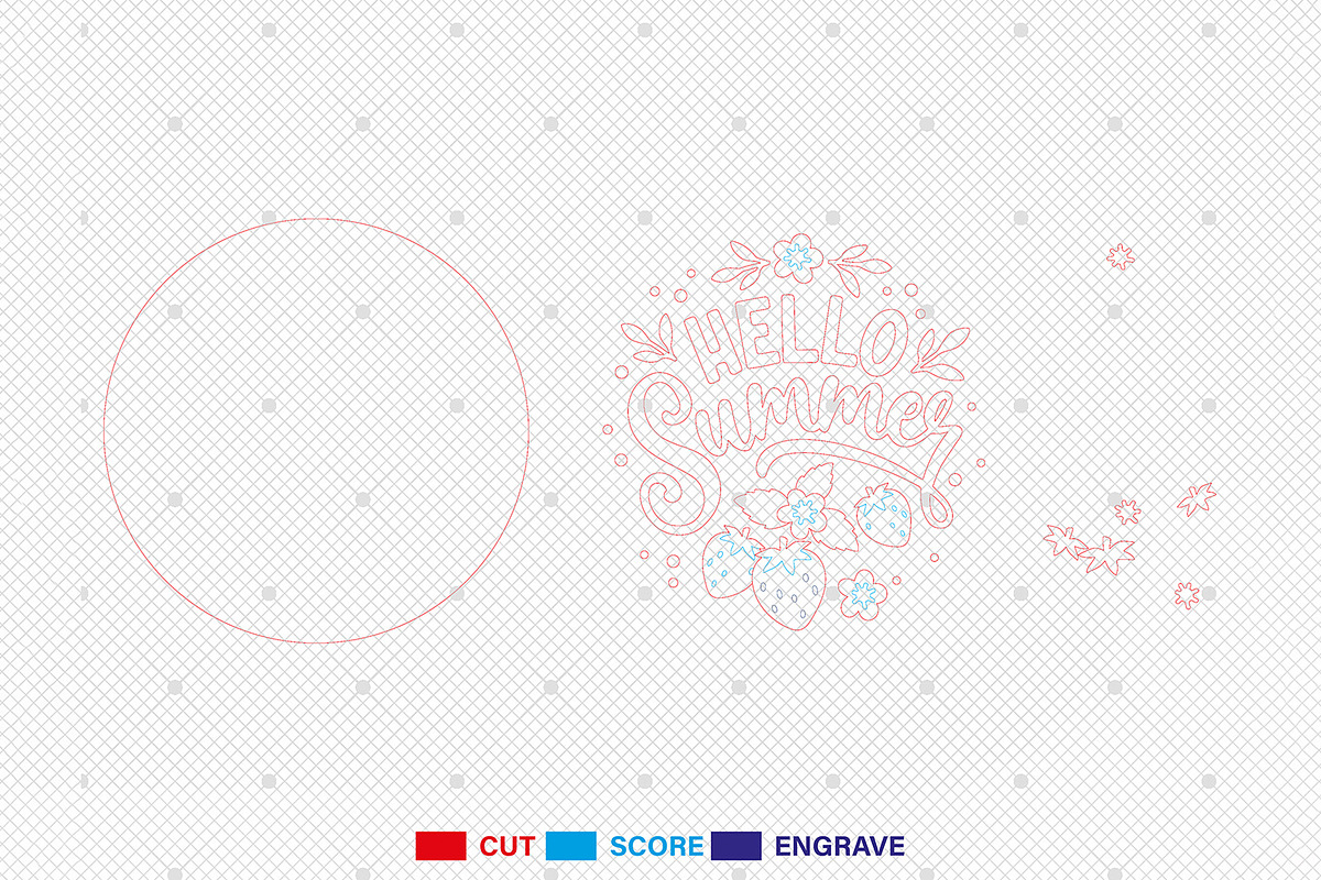 Happy Summer Door Sign SVG File, a Pattern Graphic by Lasercutiny (Photo 2 of 2)