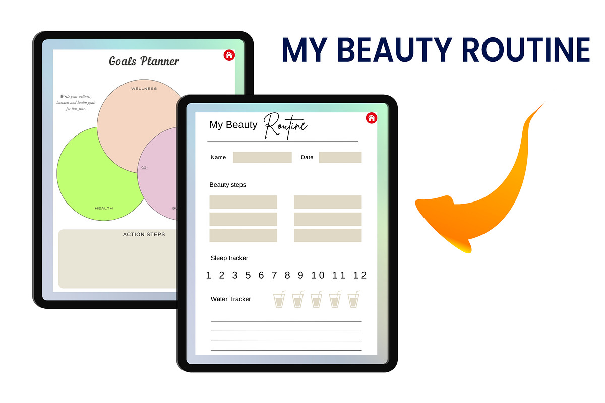 2026 “That Girl” Daily Routine, a Stationery Template by Designmela01