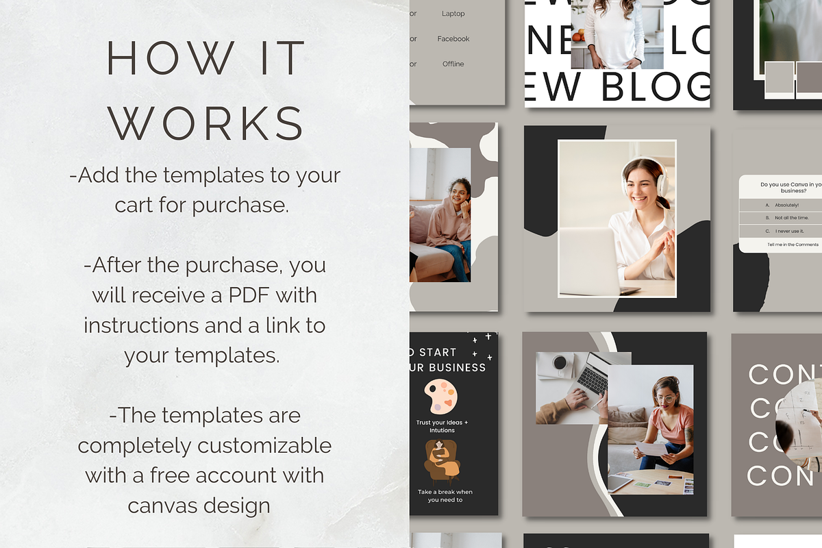 Grey Instagram Template for Coaches, a Social Media Template by Social Assumptions (Photo 2 of 7)