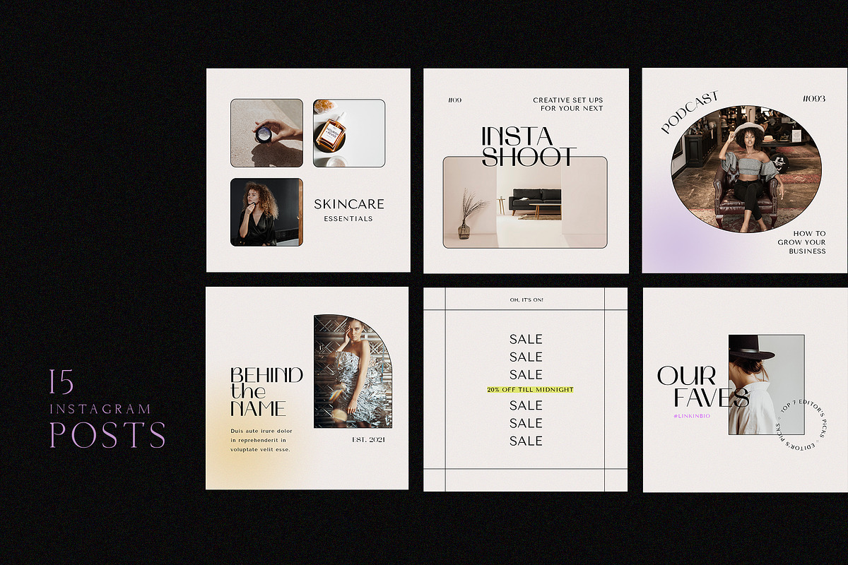 Instagram Posts & Stories CANVA & PS, a Social Media Template by Signture Muse Design (Photo 4 of 10)