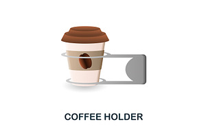 Coffee Holder Icon. 3d Illustration