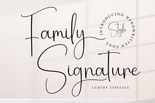 Family Signature | Script Font