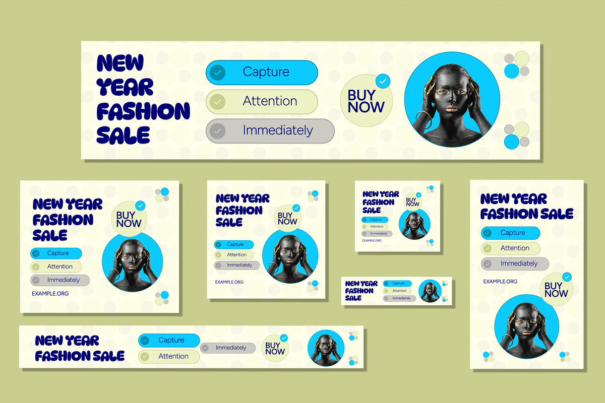 New Year Fashion Web Banner Ads, an UI Kit Template by CreativeShaper (Photo 4 of 4)