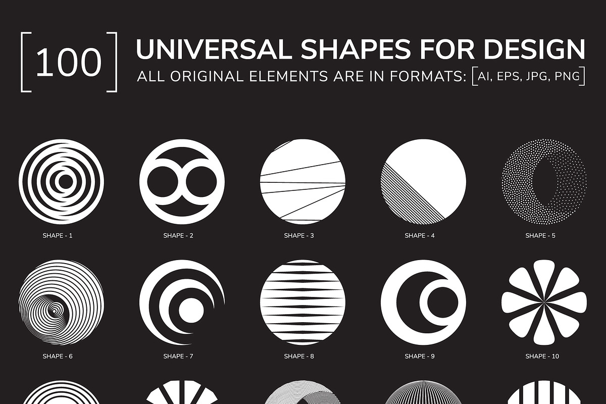 100 geometric shapes. Part 2, an Object Graphic by Vanzyst (Photo 1 of 9)