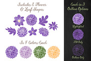 Purple Dahlia Clipart & Vectors, an Illustration by Amanda Ilkov (Thumbnail 3 of 4)