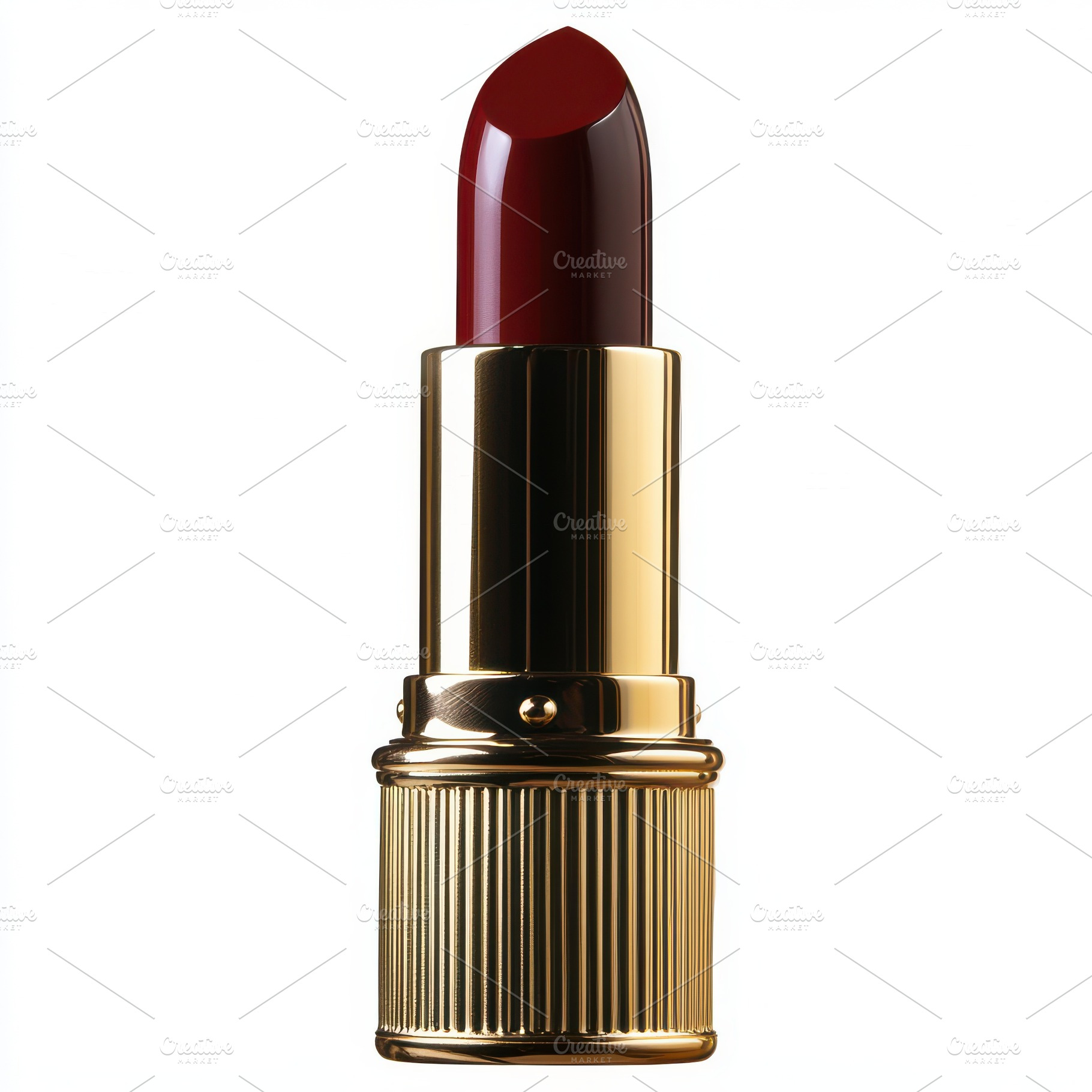 A lipstick with a red color and gold, a Beauty & Fashion Photo by Pixeness Studio