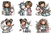 Whimsical Human Unicorn Love Clipart, an Illustration by CraftArtStudio (Thumbnail 2 of 6)
