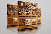 Wood Works and Wood Craft Flyer, a Flyer Template by PSDPixel (Thumbnail 4 of 5)