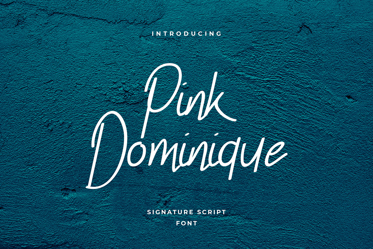 Pink Dominique Signature Font, a Script Font by UICreative (Photo 1 of 5)