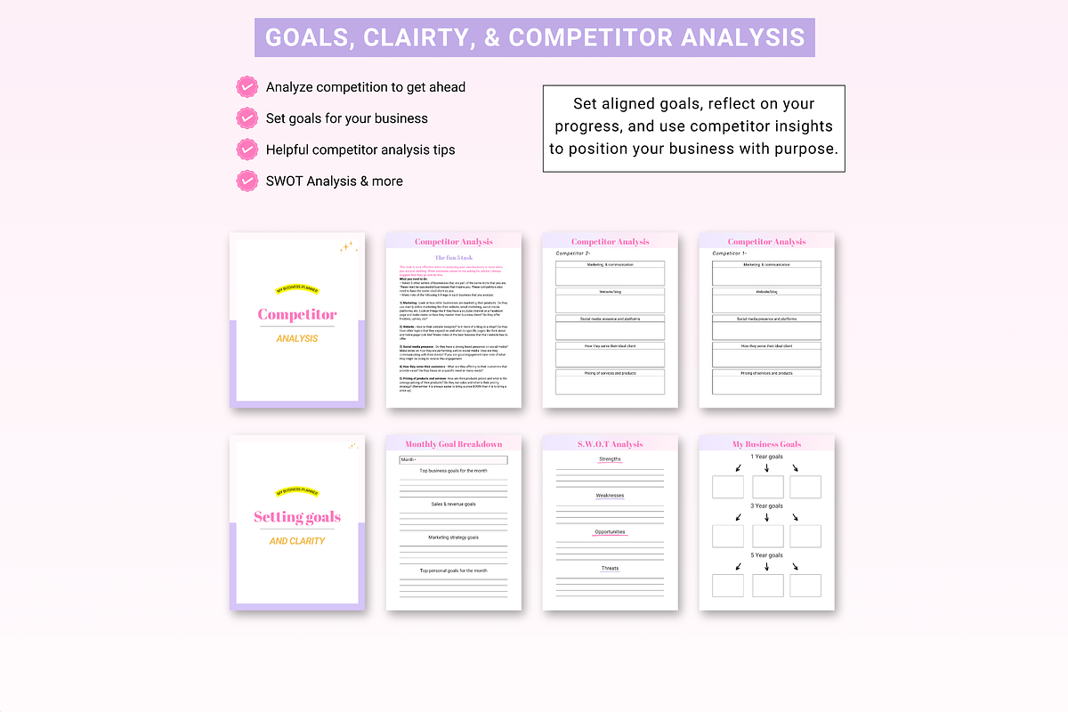 Small Business Planner Canva print, a Templates & Theme by Cate Creates (Photo 10 of 11)